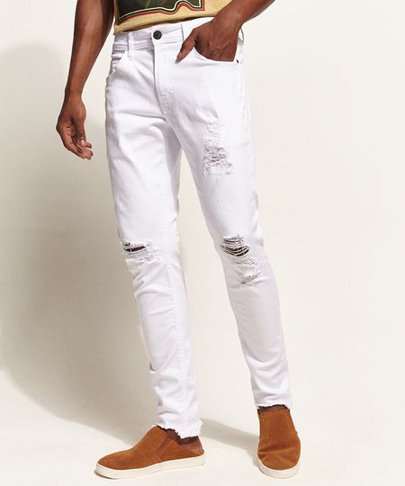 Calca-de-Sarja-Masculina-Skinny-Destroyed-Branca-9967571-Branco_1