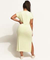 Vestido-Muscle-Dress-Feminino-Midi-Onca-com-Fendas-Manga-Curta-Verde-Claro-9970224-Verde_Claro_2