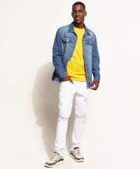 Camiseta-Masculina-Longa--Urban--com-Relevo-Manga-Curta-Gola-Careca-Amarela-9957589-Amarelo_3