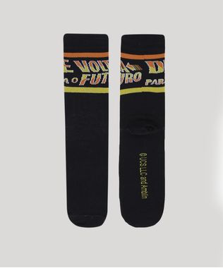 Meia-Masculina-Cano-Alto-Divertida-De-Volta-Para-O-Futuro-Preta-9957609-Preto_1