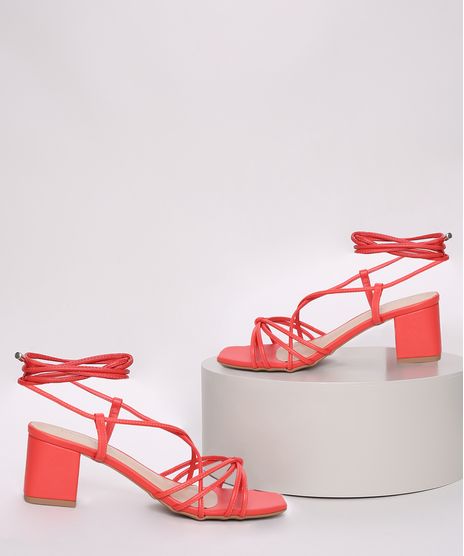Sandalia-Feminina-Oneself-Salto-Medio-Grosso-com-Tiras-para-Amarrar-Vermelha-9965102-Vermelho_1