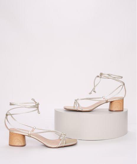 Sandalia-Feminina-Oneself-Salto-Medio-Grosso-Madeira-com-Tiras-para-Amarrar-Dourada-9965701-Dourado_1