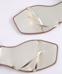 Rasteirinha-Feminina-Oneself-Metalizada-com-Tiras-para-Amarrar-Dourado-9968497-Dourado_3