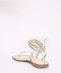 Rasteirinha-Feminina-Oneself-Metalizada-com-Tiras-para-Amarrar-Dourado-9968497-Dourado_4