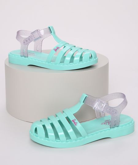 Sandalia-Infantil-Barbie-com-Tiras-e-Glitter-Verde-9972487-Verde_1