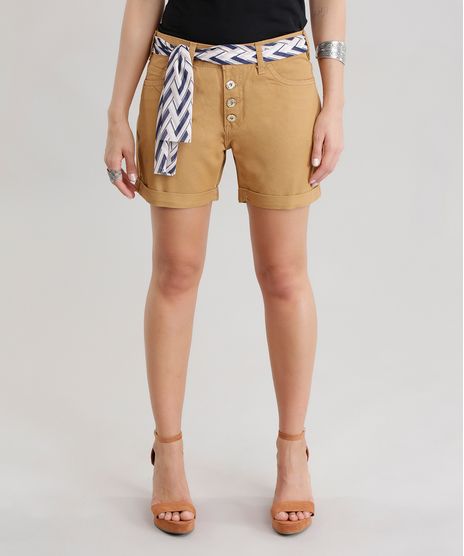 Short-Midi-com-Faixa-Estampada-Geometrica-Marrom-claro-8594853-Marrom_Claro_1