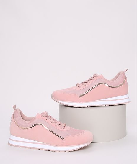 Tenis-Feminino-Vizzano-Flat-em-Suede-com-Detalhe-Metalizado-e-Cadarco-Rosa-9947641-Rosa_1