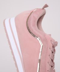 Tenis-Feminino-Vizzano-Flat-em-Suede-com-Detalhe-Metalizado-e-Cadarco-Rosa-9947641-Rosa_3