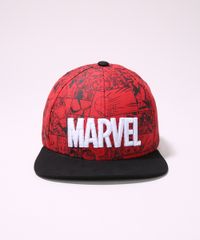 Bone-Infantil-Marvel-Estampado-de-Quadrinhos-Aba-Reta-Vermelho-9959527-Vermelho_1