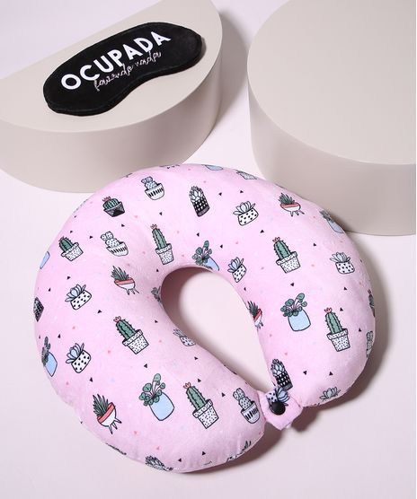 Kit-Apoio-de-Pescoco-Estampado-de-Cactos---Tapa-Olho--Ocupada--Rosa-9966178-Rosa_1