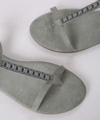 Rasteirinha-Feminina-Oneself-em-Suede-com-Corrente-Verde-9968372-Verde_3