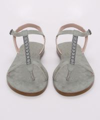 Rasteirinha-Feminina-Oneself-em-Suede-com-Corrente-Verde-9968372-Verde_5