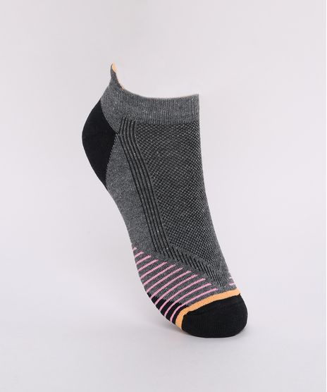 Meia-Feminina-Selene-Cano-Baixo-Performance-com-Sola-Atoalhada-Cinza-Mescla-Escuro-9969757-Cinza_Mescla_Escuro_1
