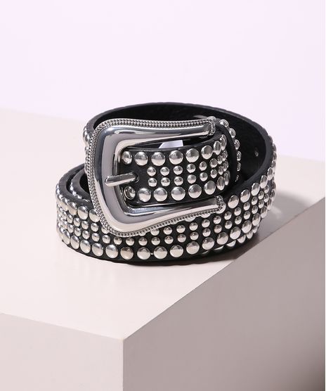 Cinto-Feminino-Skinny-com-Tachas-Preto-9927302-Preto_1