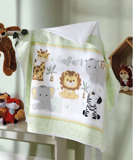 Toalha-de-Banho-Infantil-Dohler-Estampada-de-Poa-Safari-com-Capuz-Verde-Claro-9963463-Verde_Claro_1