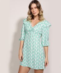 Vestido-Feminino-Muscle-Dress-Curto-Estampado-Floral-Manga-3-4-Verde-Claro-9963017-Verde_Claro_1