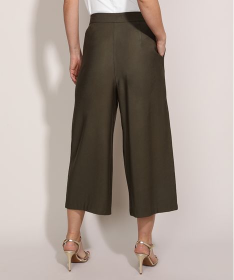 calça verde militar feminina com bolsos