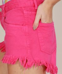 Short-de-Sarja-Feminino-Cintura-Alta-Lateral-Curta-com-Barra-Desfiada-Rosa-9967420-Rosa_6