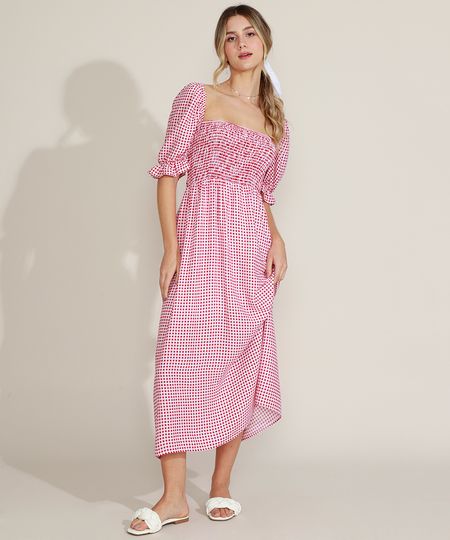 Vestido-Feminino-Longo-Estampado-Xadrez-Vichy-com-Lastex-Manga-Bufante-Vermelho-9960151-Vermelho_1 Vestido-Feminino-Longo-Estampado-Xadrez-Vichy-com-Lastex-Manga-Bufante-Vermelho-9960151-Vermelho_1