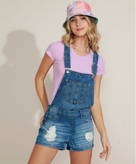 Jardineira-Jeans-Feminina-Destroyed-com-Bolsos-Azul-Medio-9963968-Azul_Medio_1