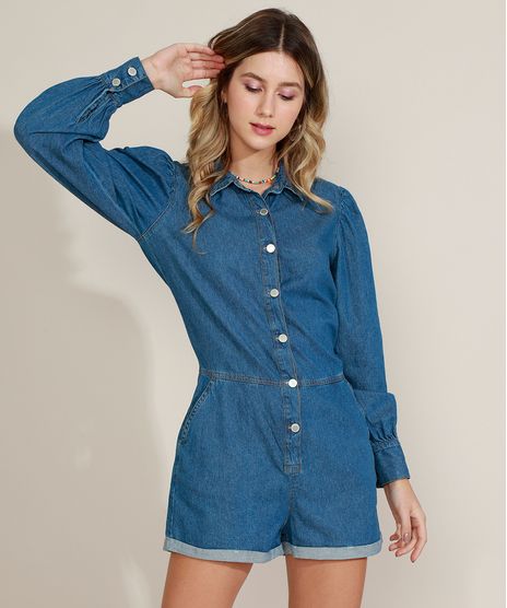 Macaquinho-Jeans-Feminino-com-Bolsos-Manga-Longa-Azul-Medio-9964531-Azul_Medio_1