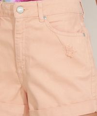 Short-de-Sarja-Feminino-Mom-Cintura-Super-Alta-Destroyed-e-Barra-Dobrada-Laranja-9966410-Laranja_4
