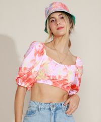 Blusa-Feminina-Cropped-Estampada-Tie-Dye-Manga-Bufante-Decote-Redondo-Multicor-9968670-Multicor_5