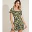 Vestido-Feminino-Curto-Estampado-Folhas-e-Frutas--Manga-Curta-Bufante-Decote-V-com-Babado-Preto-9972203-Preto_1