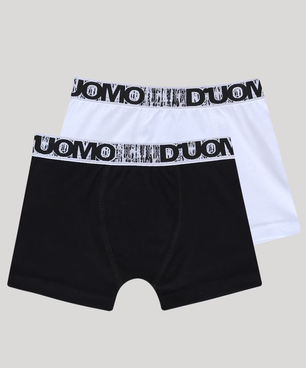 Kit de 2 Cuecas D'uomo Boxer Infantis Multicor M