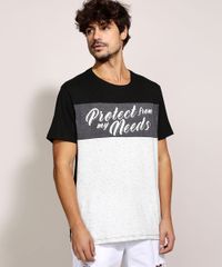 Camiseta-Masculina--Protect--com-Recortes-Manga-Curta-Gola-Careca-Preta-9957938-Preto_1
