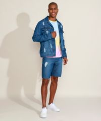 Jaqueta-Jeans-Masculina-Trucker-Destroyed--The-Future-is-Ours--com-Certificacao-C2C™-Azul-Medio-9957128-Azul_Medio_3