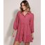 Vestido-Chemise-Feminino-Curto-com-Recortes-Manga-Longa-Rosa-9962424-Rosa_1