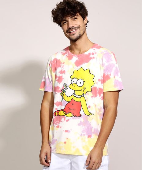 Camiseta-Masculina-Lisa-Simpson-Estampada-Tie-Dye-Manga-Curta-Gola-Careca-Multicor-9963236-Multicor_1