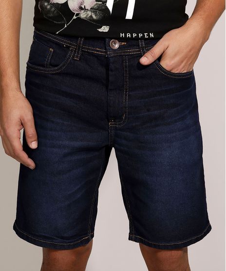 Bermuda-Jeans-Masculina-Slim-com-Bolsos-Azul-Escuro-9963662-Azul_Escuro_1