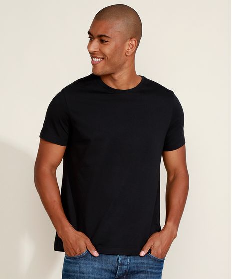 Camiseta-Masculina-Basica-Manga-Curta-Gola-Careca-com-Certificacao-C2C™-Preta-9954424-Preto_1