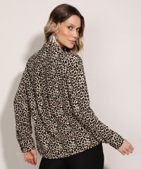 Camisa-Feminina-Estampada-Animal-Print-de-Onca-Manga-Longa-Bege-9927560-Bege_2