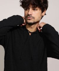 Bata-de-Moletom-Masculina-com-Amarracao-Manga-Longa-Gola-V-Preta-9959791-Preto_5