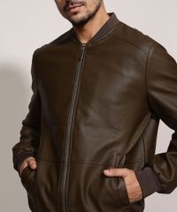 Jaqueta-Masculina-com-Bolsos-Gola-Careca-Marrom-9786577-Marrom_4