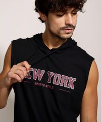 Regata-Masculina--New-York--em-Relevo-com-Capuz-Gola-Careca-Preta-9959806-Preto_2