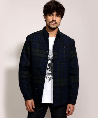 Camisa-de-Flanela-Masculina-Overshirt-Estampada-Xadrez-Manga-Longa-Azul-Marinho-9812199-Azul_Marinho_1