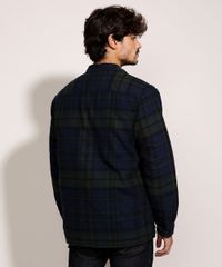 Camisa-de-Flanela-Masculina-Overshirt-Estampada-Xadrez-Manga-Longa-Azul-Marinho-9812199-Azul_Marinho_2