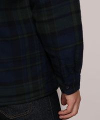 Camisa-de-Flanela-Masculina-Overshirt-Estampada-Xadrez-Manga-Longa-Azul-Marinho-9812199-Azul_Marinho_5