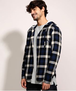 Camisa-de-Flanela-Masculina-Tradicional-Estampada-Xadrez-com-Capuz-Manga-Longa-Azul-Marinho-9813194-Azul_Marinho_1