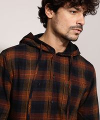 Camisa-de-Flanela-Masculina-Tradicional-Estampada-Xadrez-com-Capuz-Manga-Longa-Caramelo-9859698-Caramelo_4 Camisa-de-Flanela-Masculina-Tradicional-Estampada-Xadrez-com-Capuz-Manga-Longa-Caramelo-9859698-Caramelo_4