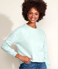 Blusao-de-Moletom-Feminino-Basico-Manga-Bufante-Decote-Redondo-com-Certificacao-C2C™-Verde-Claro-9954380-Verde_Claro_5