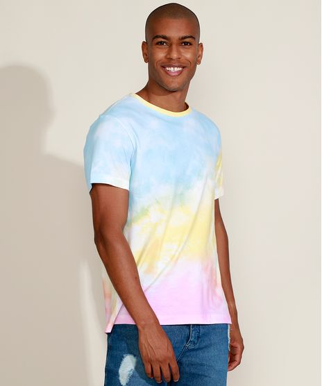 Camiseta-Masculina-Estampada-Tie-Dye-Manga-Curta-Gola-Careca-com-Certificacao-C2C™-Multicor-9954421-Multicor_1