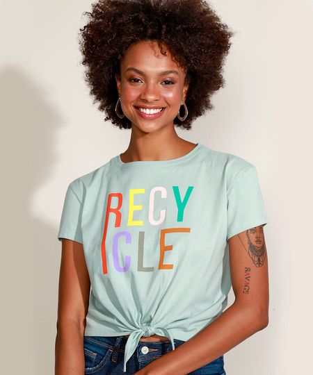Blusa-Feminina-Cropped--Recycle--com-No-Manga-Curta-Decote-Redondo-com-Certificacao-C2C™-Verde-Claro-9955026-Verde_Claro_1