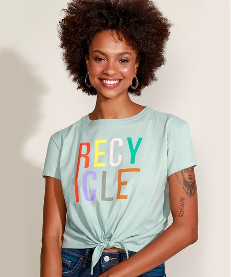 Blusa-Feminina-Cropped--Recycle--com-No-Manga-Curta-Decote-Redondo-com-Certificacao-C2C™-Verde-Claro-9955026-Verde_Claro_1