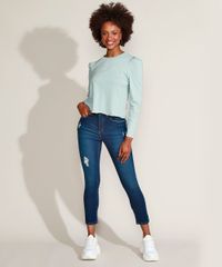 Calca-Jeans-Feminina-Cigarrete-Cintura-Alta-com-Rasgos-e-Certificacao-C2C™-Azul-Escuro-9956801-Azul_Escuro_3