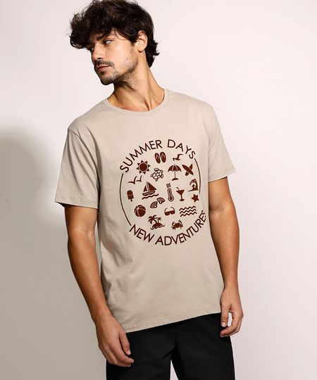 Camiseta-Masculina--Summer-Days--Flocada-Manga-Curta-Gola-Careca-Bege-9957590-Bege_1 Camiseta-Masculina--Summer-Days--Flocada-Manga-Curta-Gola-Careca-Bege-9957590-Bege_1